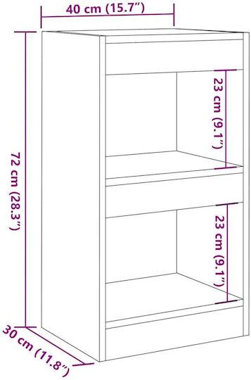 Bibliothek Braun 40x30x72cm