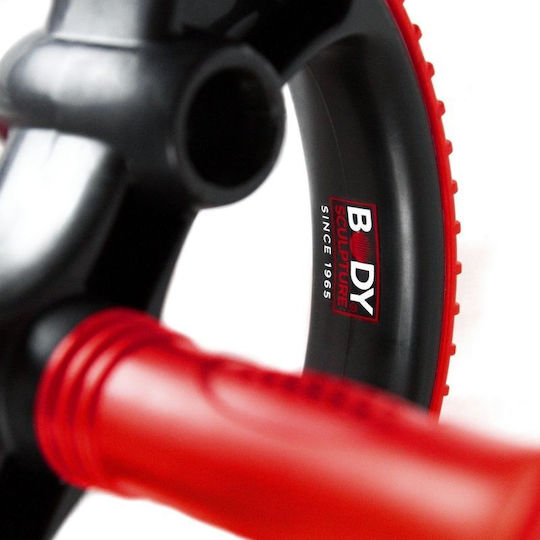 Body Sculpture Plus ΒΒ-704 BB-704 Abdominal Wheel Red with Anti-Slip Handles