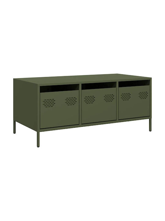 Rectangular Coffee Table Metal Green L101.5xW50xH43.5cm.