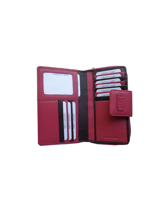 Luxus Large Leather Women's Wallet Red