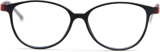 Marasil Kindlich Metallisch Brillenrahmen Schmetterling Schwarz 513 C5