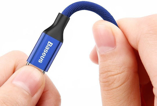 Baseus Yiven Плетена USB-A към Lightning кабел Син 1.2м (CALYW-13)