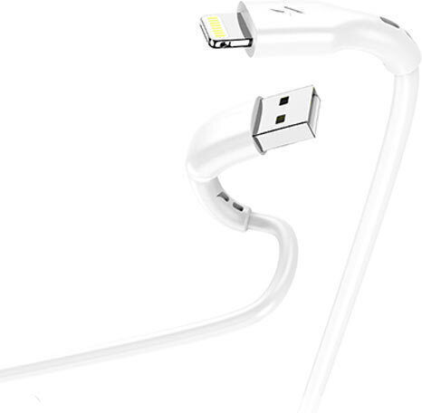 Lamtech Regular USB-A la Cablu Lightning Alb 1m (LAM439881)