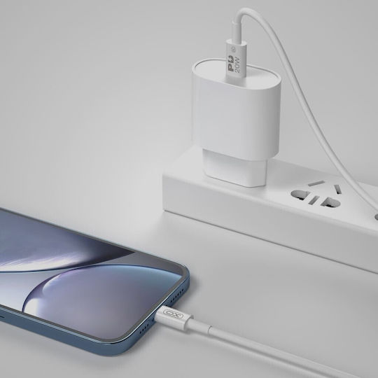 XO NB-Q189B USB-C zu Lightning Kabel 20W Weiß 2m (16.005.0286)
