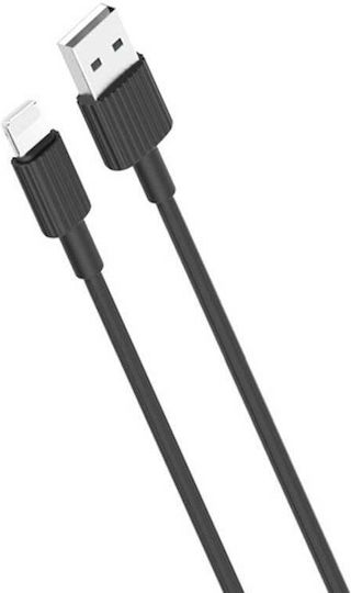 XO NB212 USB-A to Lightning Cable Black 1m (16.005.0200)