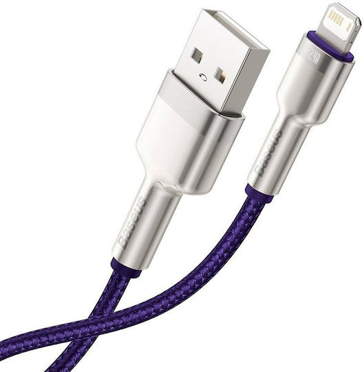 Baseus Cafule Series Braided USB-A to Lightning Cable 100W Purple 1m (CALJK-A05)