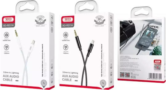 XO NBR211A Braided la Cablu Lightning Alb 1m (16.005.0195)