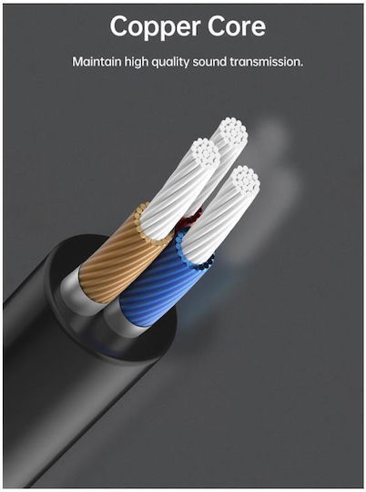 Devia Audio 3.5mm to Lightning Cable Μαύρο 1m