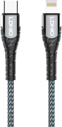 Ldnio LC112 Braided USB-C to Lightning Cable 30W Γκρι 2m