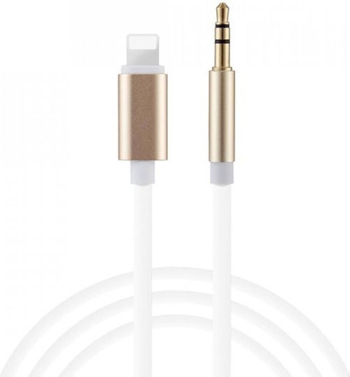 Andowl Q-A191 3.5mm zu Lightning Kabel Gold 1m