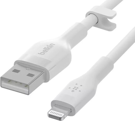 Belkin BoostCharge Flex USB to Lightning Cable Λευκό 2m (CAA008BT2MWH)