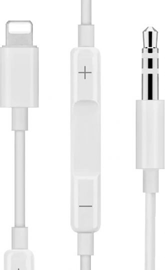 3.5mm to Lightning Cable Λευκό 1m (MH021)
