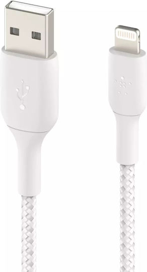 Belkin Braided USB-A to Lightning Cable 12W White 3m (CAA002BT3MWH)