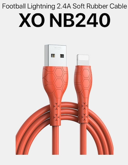 XO Nb240 USB-A to Lightning Cable Orange 1m (XO-NB240-LOR)