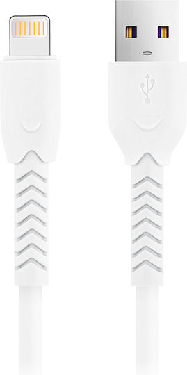 Maxlife USB to Lightning Cable Λευκό 1m (MXUC-04W)
