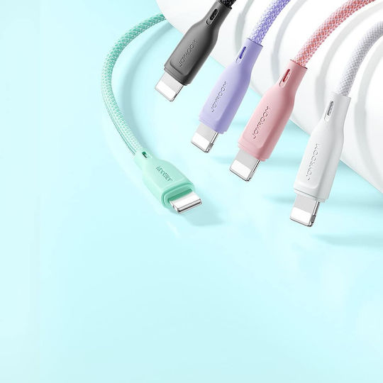 Joyroom Series Braided USB-A la Cablu Lightning Roz 1m (SA34-AL3)