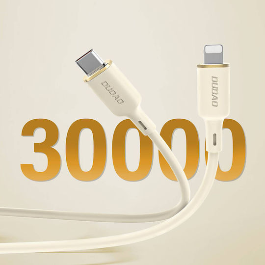 Dudao L7SCL USB-C zu Lightning Kabel 30W Beige 1m