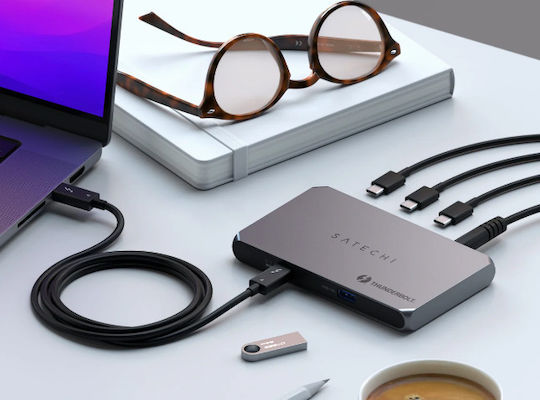 Satechi Thunderbolt 4 Stație de andocare cu 4K PD Gri (ST-T4SHM-EU)