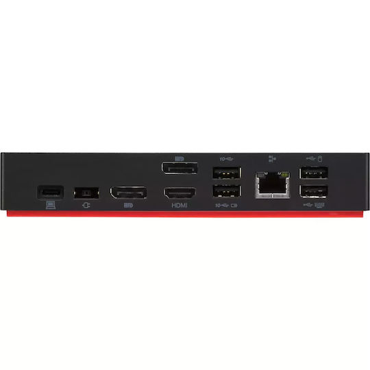 Lenovo ThinkPad Universal 90W USB-C Docking Station with HDMI/DisplayPort 4K PD Ethernet and Support for 3 Monitors Black