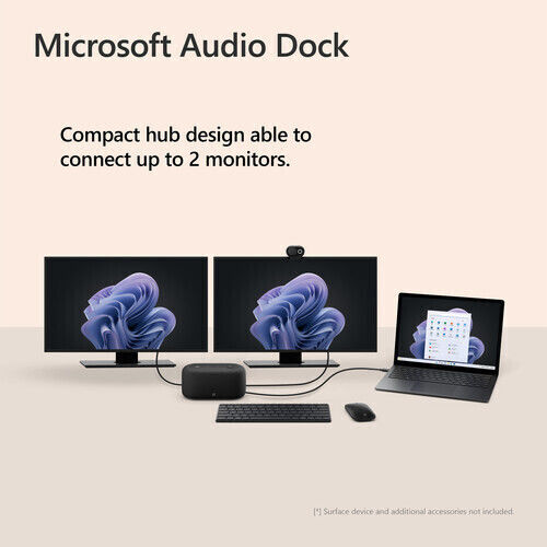 Microsoft Audio Dock / USB-A / USB-C Docking Station με HDMI 4K PD Μαύρο