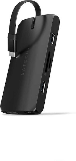 Satechi USB-C Docking Station with HDMI 4K PD Ethernet Black (ST-UCMBAK)