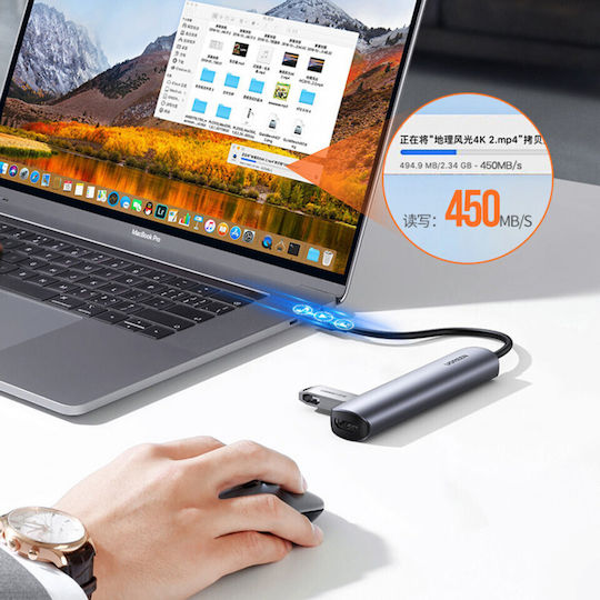 Ugreen USB-C Stație de andocare cu HDMI 4K Gri (20197)