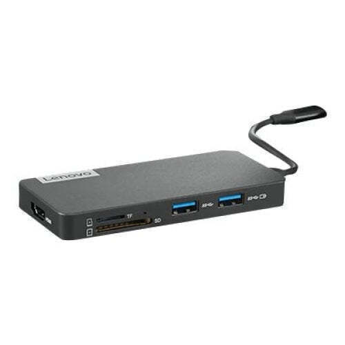Lenovo 7-in-1 USB-C Docking Station with HDMI 4K Black