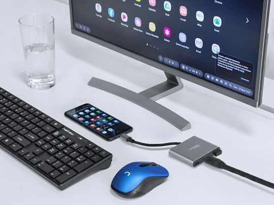 Natec Fowler Mini USB-C Докинг станция с HDMI 4K PD Сребрист