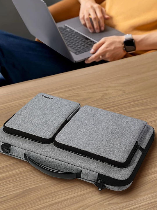 Tech-Protect Defender Τσάντα Ώμου / Χειρός για Laptop 16" Crayon Grey