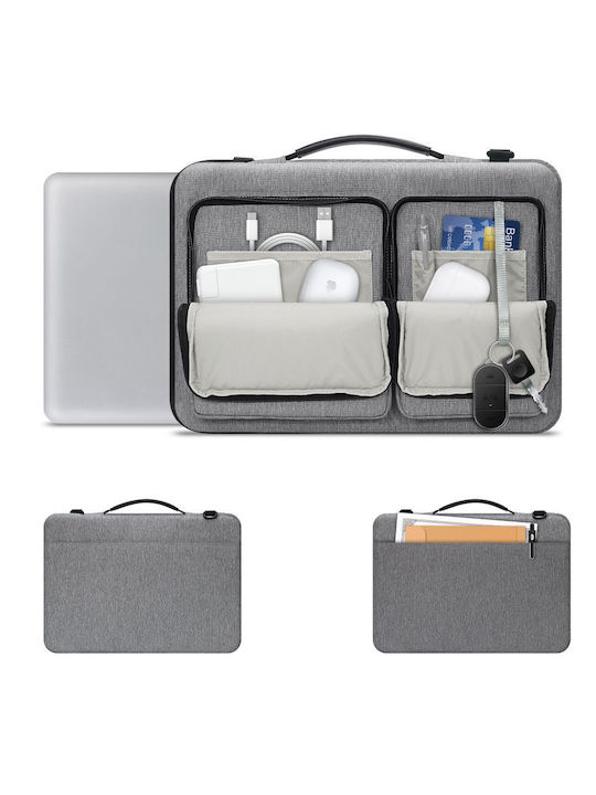 Tech-Protect Defender Τσάντα Ώμου / Χειρός για Laptop 13" Crayon Grey