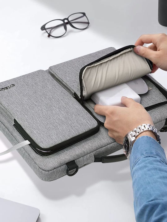 Tech-Protect Defender Τσάντα Ώμου / Χειρός για Laptop 13" Crayon Grey