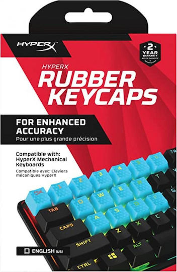HyperX Gummi Schlüsselkappe Set US Schlüsselkappe Blau 519U1AA