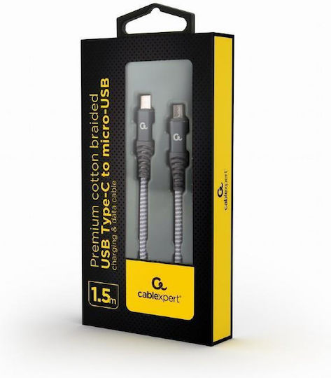 Gembird USB 2.0 Cable USB-C male - micro USB-A Γκρι 1.5m CC-USB2B-CMMBM-1.5M
