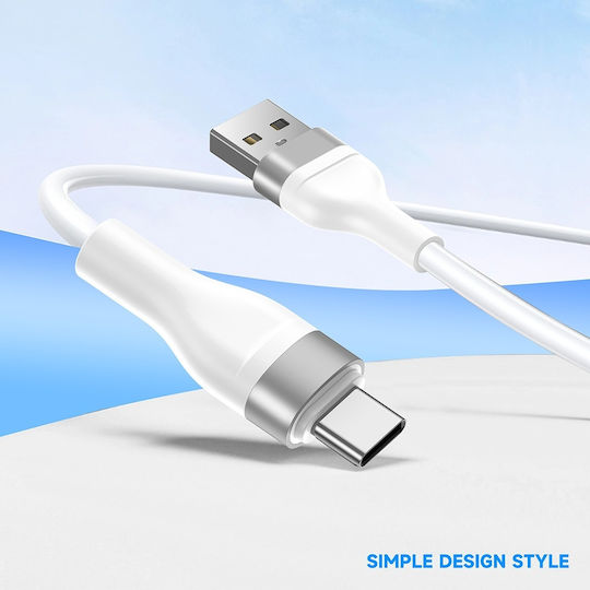 Lito USB 2.0 Kabel USB-C männlich - USB-A 60W Weiß 1.2m