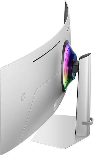 Samsung Odyssey G9 G93SD Ultrawide OLED HDR Curved Monitor 49" 5120x1440 240Hz με Χρόνο Απόκρισης 0.03ms GTG Ασημί