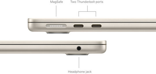 Apple MacBook Air 15" (2024) 15.3" IPS Retina Display (M3-8-Core/8GB/256GB SSD/10-Core GPU) Starlight (US Keyboard)