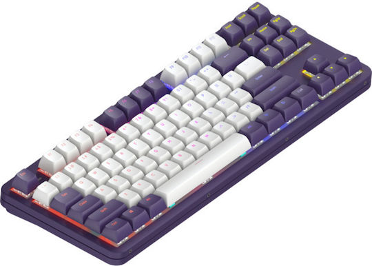 Dark Project ALU87A Gaming Μηχανικό Πληκτρολόγιο Tenkeyless με RGB φωτισμό (Αγγλικό UK) Μωβ