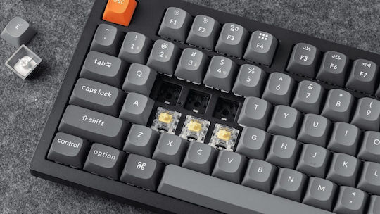 Keychron K8 Max K8M-J3 Wireless Gaming Mechanical Keyboard Tenkeyless with Keychron Super Brown Switches and RGB Lighting English US