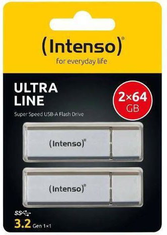 Intenso Ultra Line 2x 64GB USB 3.2 Stick Ασημί