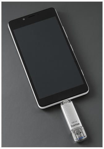 HAMA C-Laeta 64GB USB 3.1 Stick mit Verbindung USB-A & USB-C Silber