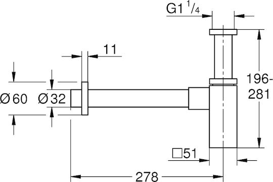 Grohe Sifon Chiuveta Negru