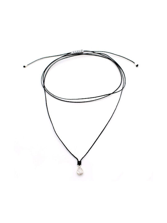 Colier "Minimal Teardrop Solitaire"