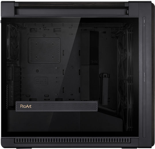 Asus ProArt PA602 Gaming Middle Tower Carcasă Calculator cu Fereastră Laterală Wood Edition