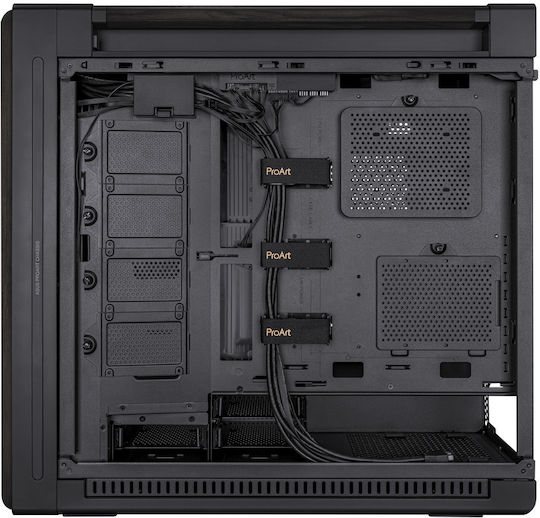 Asus ProArt PA602 Gaming Middle Tower Carcasă Calculator cu Fereastră Laterală Wood Edition