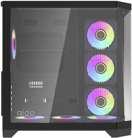 Darkflash Darkflash FT418 Pro Gaming Midi Tower Κουτί Υπολογιστή με RGB Φωτισμό Μαύρο