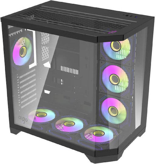 Darkflash Darkflash FT418 Pro Gaming Midi Tower Κουτί Υπολογιστή με RGB Φωτισμό Μαύρο