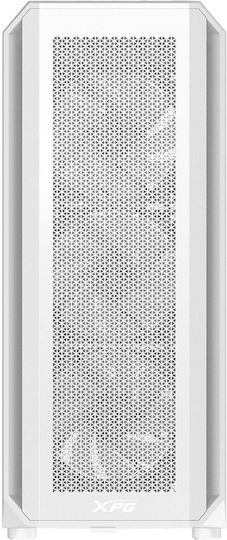 Adata Valor Air Plus Gaming Midi Tower Computer Case with Side Window and ARGB Lighting White