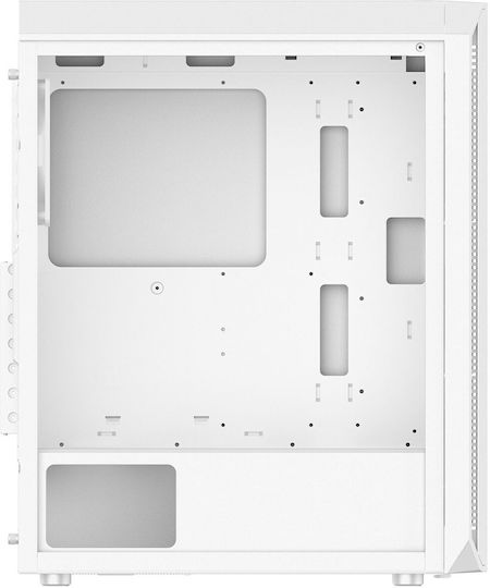 Adata Valor Air Plus Gaming Midi Tower Computer Case with Side Window and ARGB Lighting White