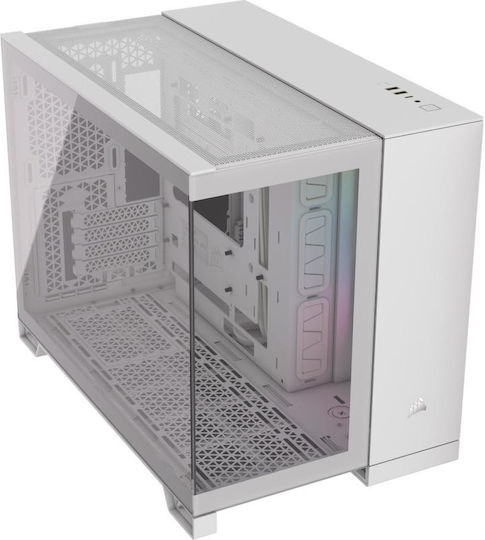 Corsair iCUE 2500X RGB Gaming Mini tower Carcasă Calculator cu Fereastră Laterală Alb
