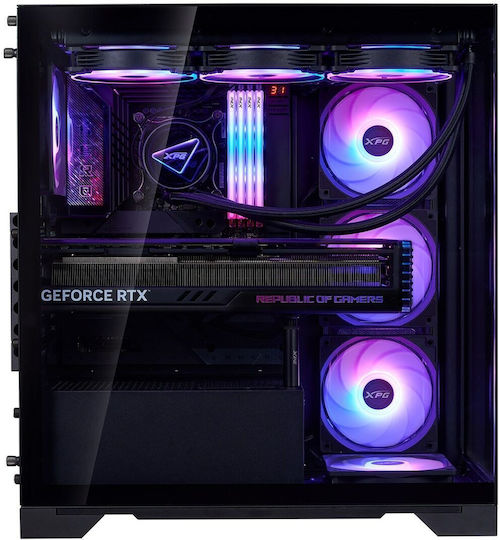 Adata Invader X Gaming Midi Tower Computer Case with Side Window Black